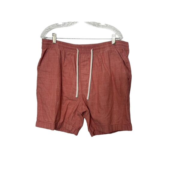 Nautica Red Classic Fit Elastic Drawstring Waist Casual Fit 7" Shorts Men's XL - Picture 1 of 8